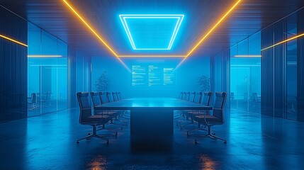 Digital Conference Room with AI Powered Holographic Data Visualizations