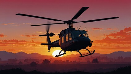 helicopter in the sky