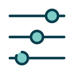 A trendy vector icon design of equalizer in editable style