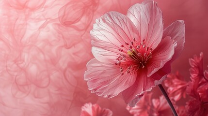 Pink Flower on Pink Background
