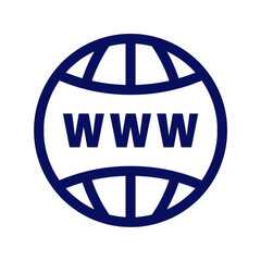 Internet site line icon isolated on white background