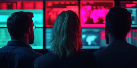 Dynamic marketing team optimizing ad strategies with clear projected ROI visuals for impactful decision-making.