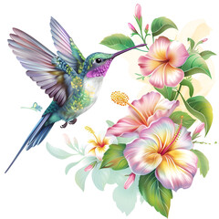 Obraz premium Wonderful bird and flower image