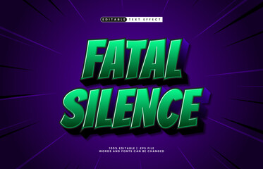 fatal silence editable text effect with a game and horror text style