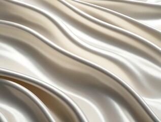 Fototapeta premium Cream and white waves of swirling abstract background liquid, random seamless pattern wallpaper