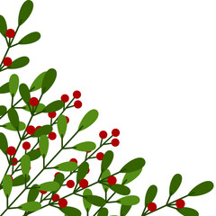 Christmas Leaves Corner