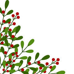 Christmas Leaves Corner