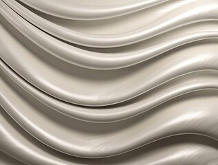 Obraz premium Cream and white waves of swirling abstract background liquid, random seamless pattern wallpaper