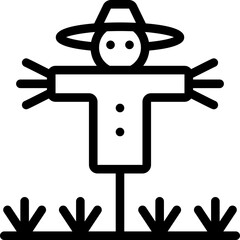 Scarecrow Line Icon