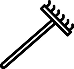 Rake Line Icon
