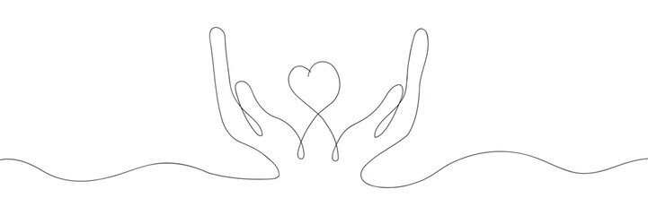 hand drawn vector minimalist illustration of a sketch pencil. Heart line drawing ribbon in vector doodle.   Continuous line art drawing vector illustration.	
