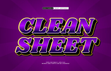clean sheet editable text effect with a kids and game text style