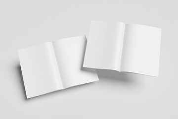 Blank magazine brochure for mockup - perfect 3D  rendering