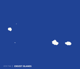High Detailed Vector Map - Crozet islands