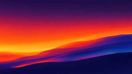 A striking gradient background featuring a mix of fiery orange, deep purple, and midnight blue hues. The colors flow together in a dynamic, energetic pattern, giving the gradient a bold .