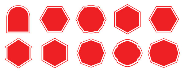 Vector red basic shape. 