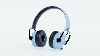 Realistic 3D gaming headset with a sleek over-ear design and detachable microphone. Perfect for e-commerce, branding, advertising, and presentations. High-resolution, modern, and professional visuals