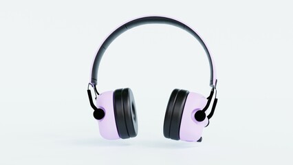 Realistic 3D gaming headset with a sleek over-ear design and detachable microphone. Perfect for e-commerce, branding, advertising, and presentations. High-resolution, modern, and professional visuals