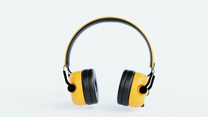 Realistic 3D gaming headset with a sleek over-ear design and detachable microphone. Perfect for e-commerce, branding, advertising, and presentations. High-resolution, modern, and professional visuals