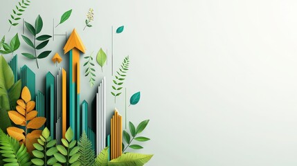 A green and yellow background with a leafy tree and a leafy green background