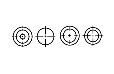 WeSniper crosshair icon. Target signs. Aim symbol. Focus on cross scope symbols.
