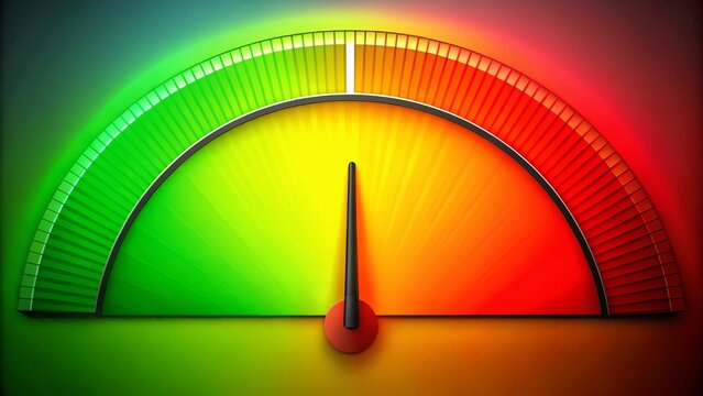 Performance Measurement Scale Red to Green High Risk Meter Minimalist