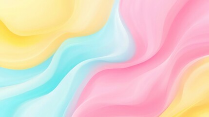 A playful gradient background mixing bubblegum pink, lemon yellow, and sky blue. The colors swirl together in a smooth and whimsical pattern, evoking a fun and cheerful vibe with hints of vibrancy.