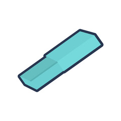 Pencil Case Flat Icon, School and Office Stationery Icons with Soft Pastel Colors