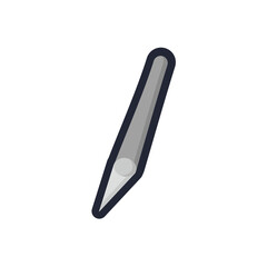 Obraz premium Pen Cutter Flat Icon, School and Office Stationery Icons with Soft Pastel Colors