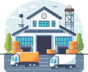 Naklejka premium warehouse vector