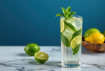 mojito cocktail with lime