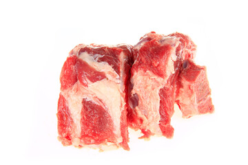Fresh pork chop on a white background