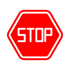 Stop traffic sign silhouettes vector illustration