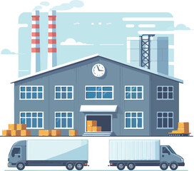 Naklejka premium warehouse vector