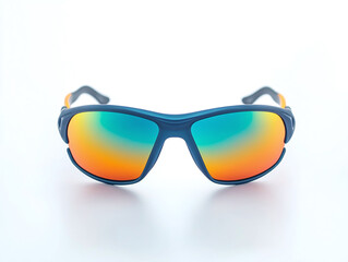 A striking pair of sunglasses for sports, presented against a white background isolated on white background
