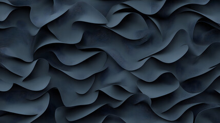 Obraz premium Dynamic textured waves abstract design digital art dark tones close-up view visual conceptualization for modern aesthetics