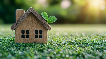 Creating a sustainable home with nature-friendly design elements in a lush garden environment for eco-conscious living