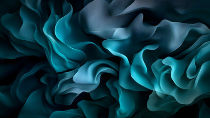 Obraz premium Dynamic abstract fluid motion digital art vibrant colors contemporary style close-up view modern aesthetic design