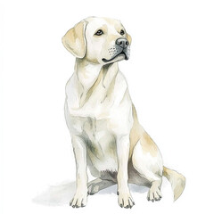 Labrador Retriever Dog Watercolor Cute And Creepy Illustration for Halloween