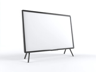 Chic whiteboard with a magnetic surface isolated on white background