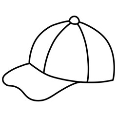 Hand drawn doodle sketch cap style outline