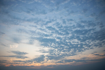 clouds in the evening after sunset