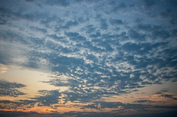 twilight clouds after sunset