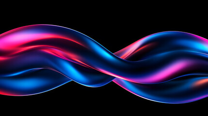 Twisting waves of color abstract digital art vibrant design dark background creative concept for visual impact