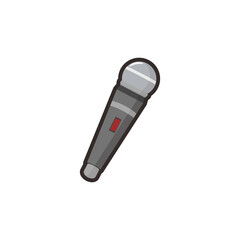 Microphone Flat Icon, Singing vector icon