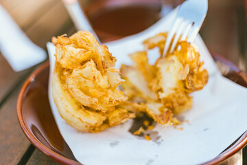 Close up Homemade Fried Onion
