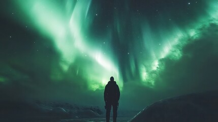 Man capturing the northern lights and space phenomena for astronomical studies