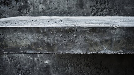 Obraz premium Dust-Laden Shelf: A shelf blanketed with a soft, gray layer of dust, disturbed only by faint fingerprints, reflecting a forgotten, neglected corner of the room. 