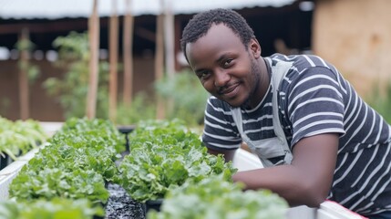 Man teaching hydroponics in developing regions to combat food insecurity