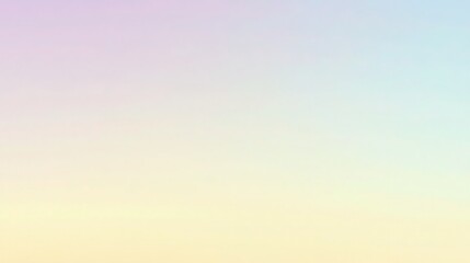 Naklejka premium A dreamy gradient background shifting from pale yellow to soft lilac and finishing in a powder blue. The subtle transitions create a gentle, pastel-like effect reminiscent of dawn light spreading .